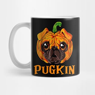 Pugkin Funny Pug And Pumpkin Mug